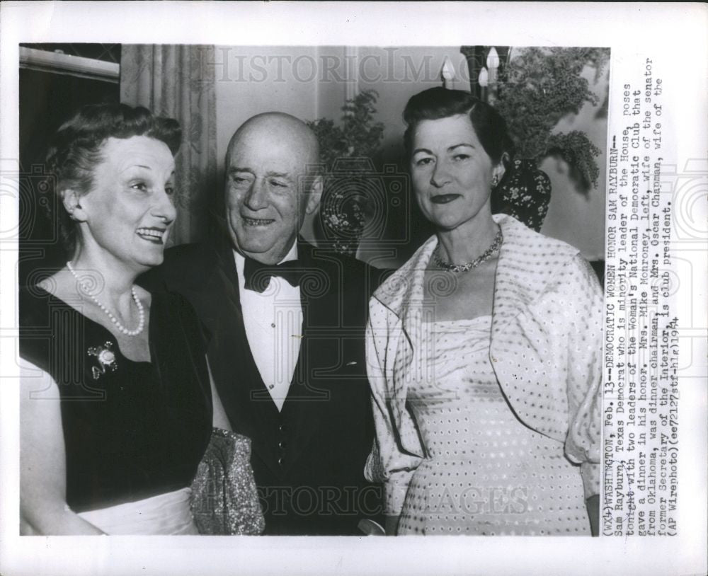 1954 Press Photo Sam Rayburn Democratic lawmaker - Historic Images