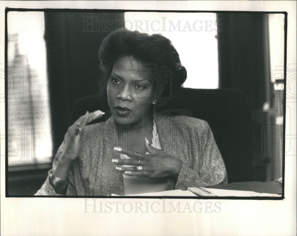 1989 Press Photo Brenda Rayford Black United Fund poor - Historic Images