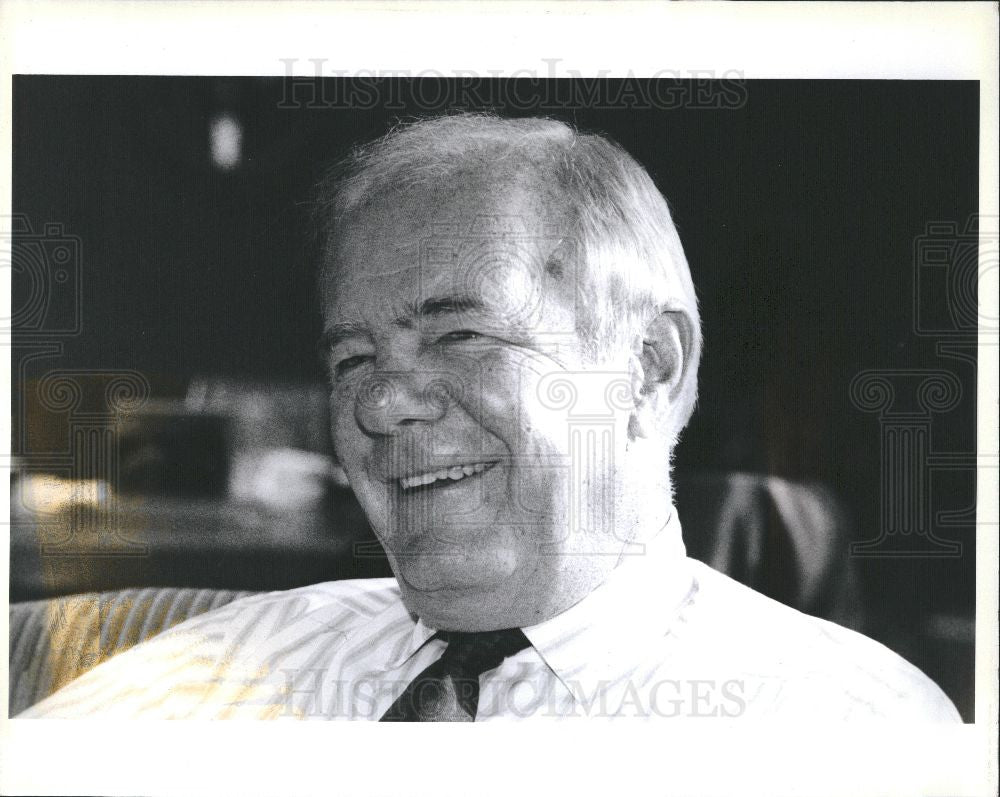 1990 Press Photo Ben Bidwell Chrysler Motors Chairman - Historic Images