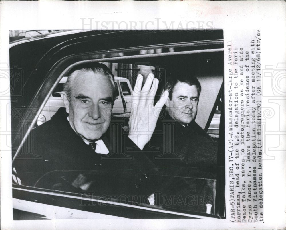 1968 Press Photo Averell Harriman diplomat. - Historic Images