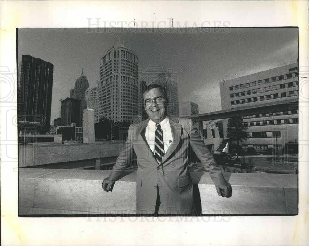 1989 Press Photo David Harrison First America Bank - Historic Images
