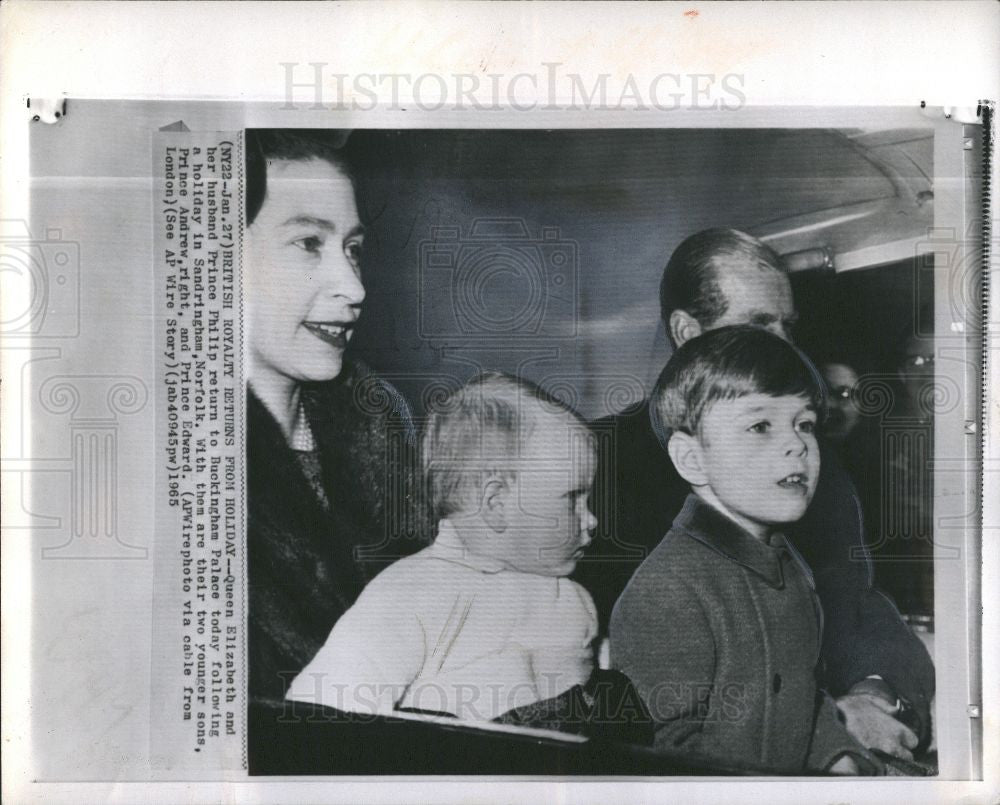 1965 Press Photo Queen Elizabeth Prince Philip - Historic Images