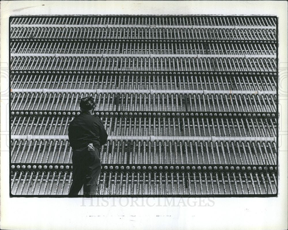 1978 Press Photo 6,000 tubes solar collector Saglnaw - Historic Images