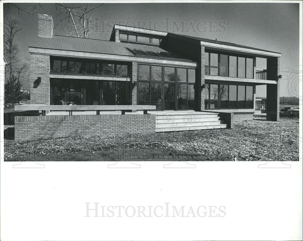 1981 Press Photo Solar Energy House Detroit Edison Troy - Historic Images