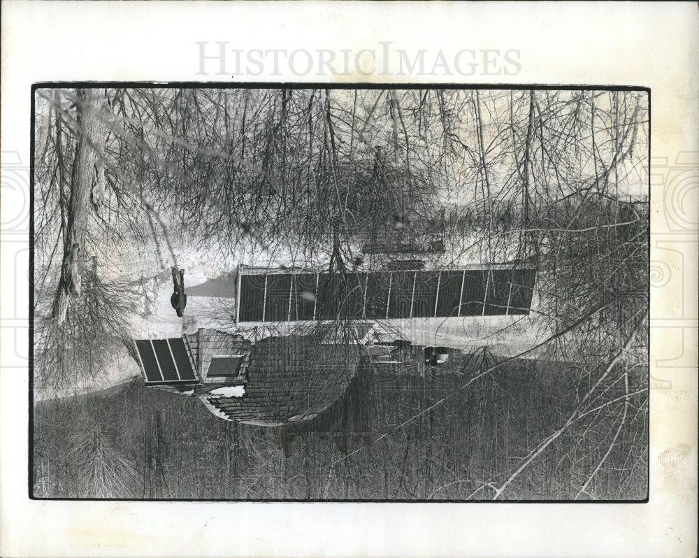 1977 Press Photo Solar energy, Upland Hill farm school - Historic Images