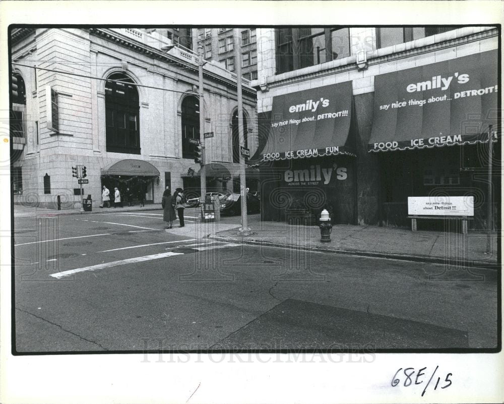 1984 Press Photo Congress Street Detroit downtown 1984 - Historic Images