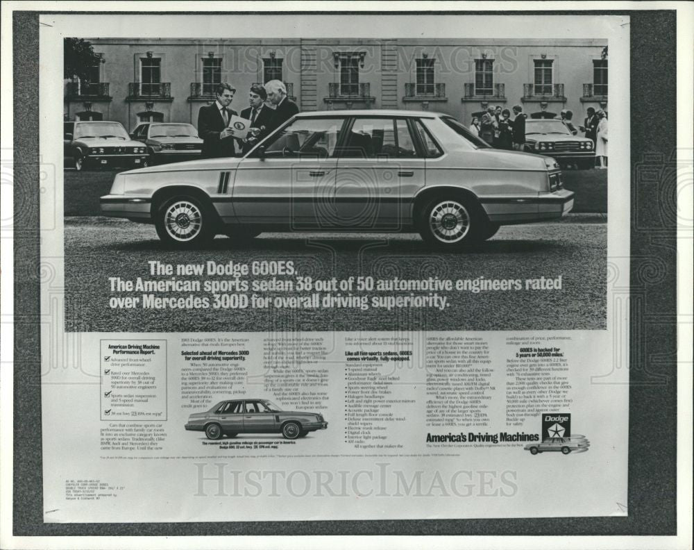 1982 Press Photo A Dodge ad by Kenyon and Eckhardt - Historic Images