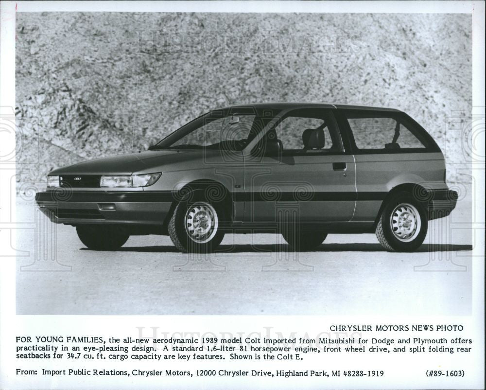 1988 Press Photo Colt GT 1989 Chrysler Mitsubishi - Historic Images