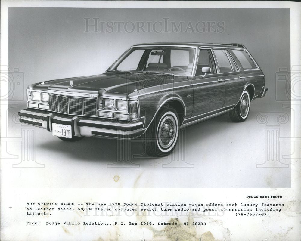 1978 Press Photo Dodge Automobiles - Historic Images