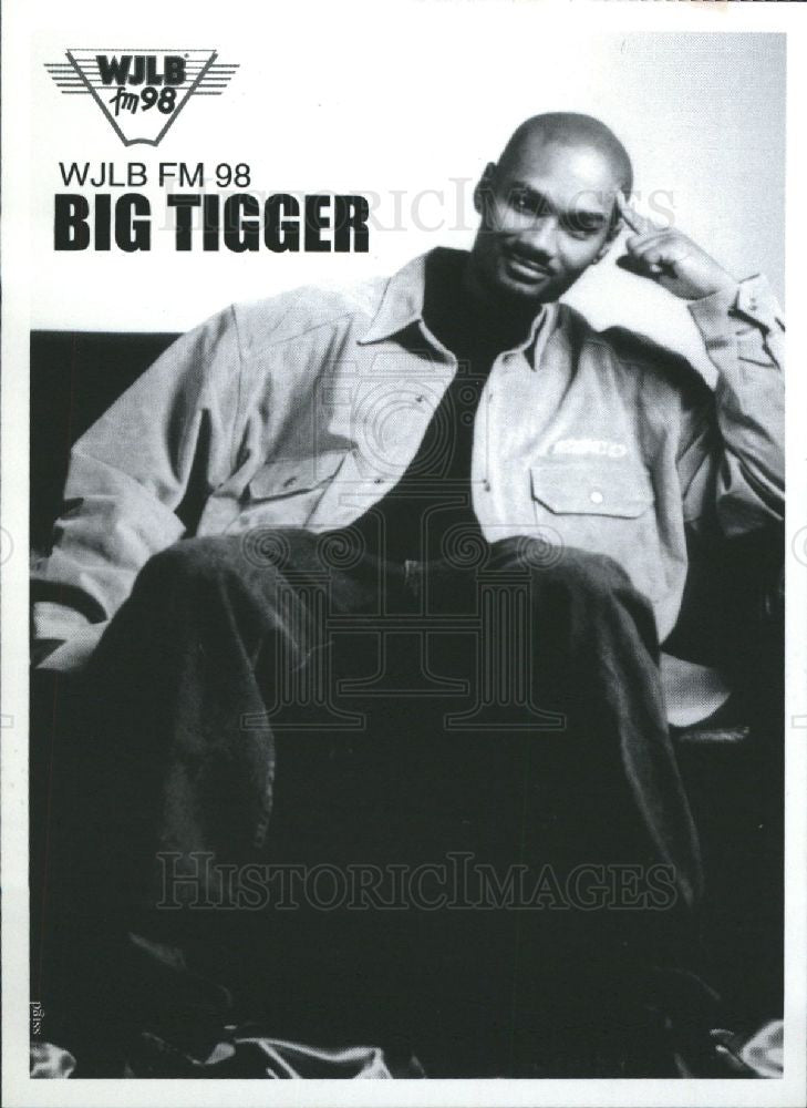 Press Photo Darian Morgan, WLJB fm 98, Big tigger - Historic Images