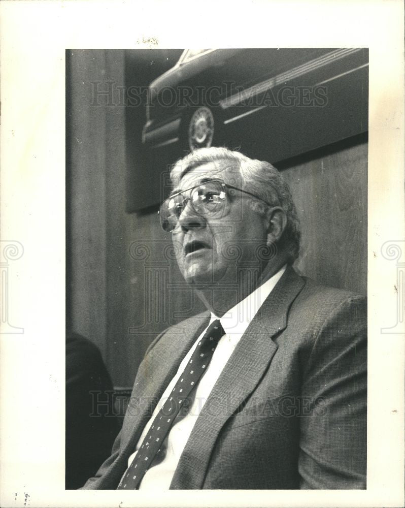 1989 Press Photo Owen Bieber labor union activist - Historic Images