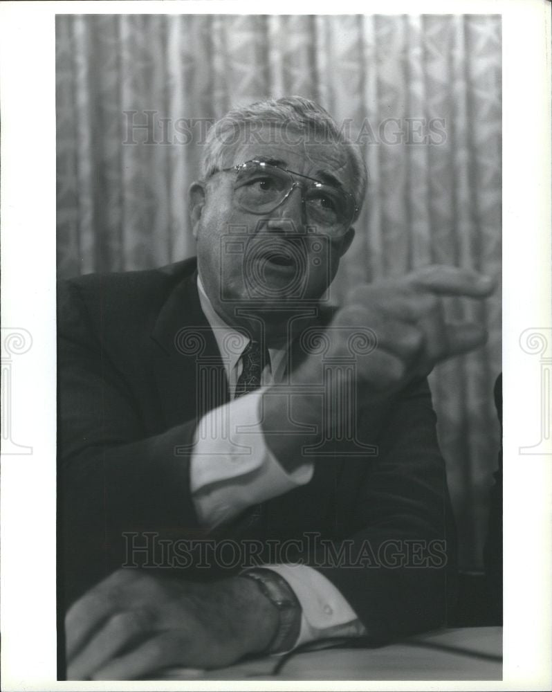 1998 Press Photo Owen Bieber, UAW - Historic Images