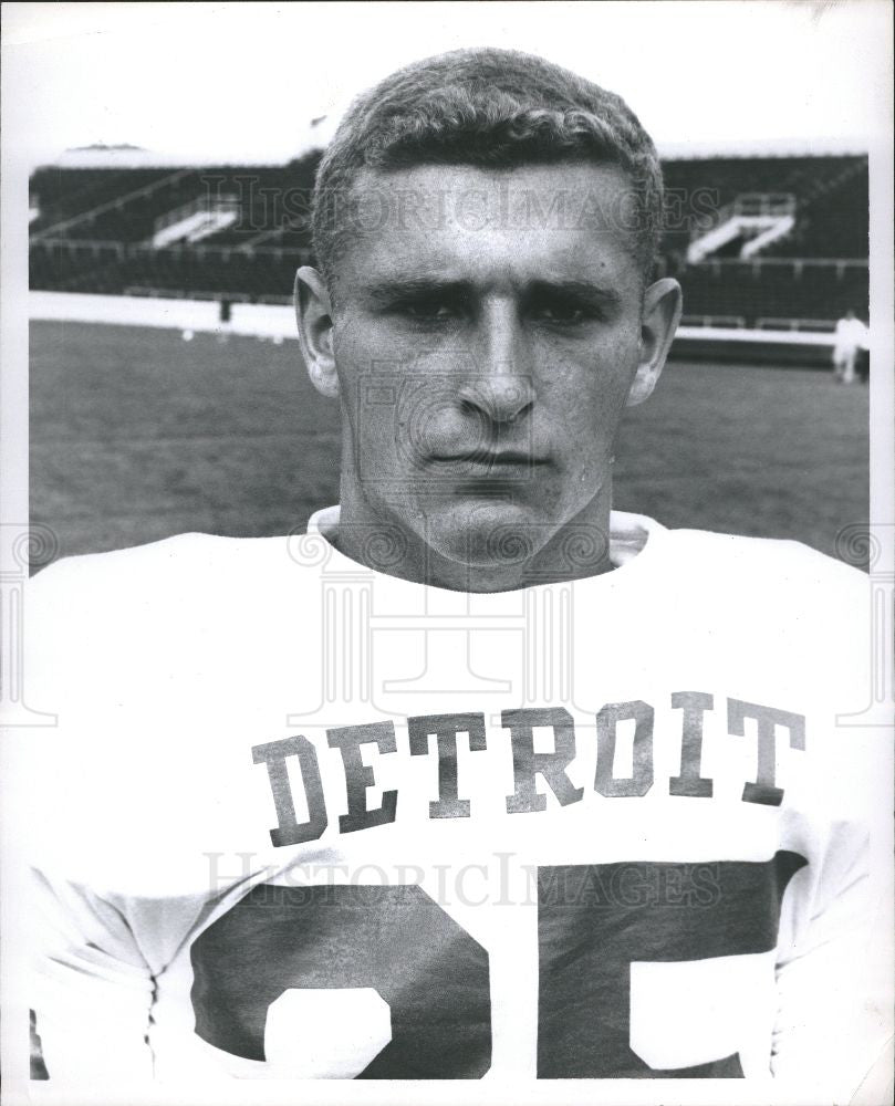 1966 Press Photo Thomas Beier Detroit Michigan football - Historic Images