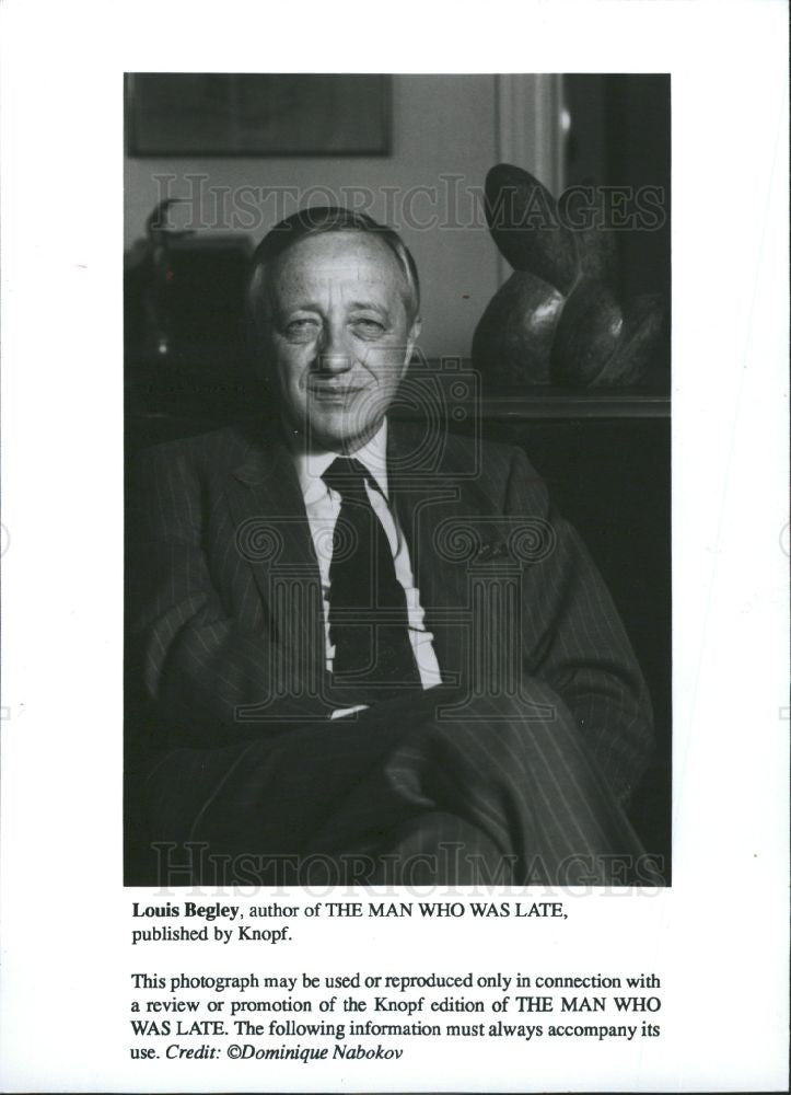 1993 Press Photo Louis Begley Author - Historic Images