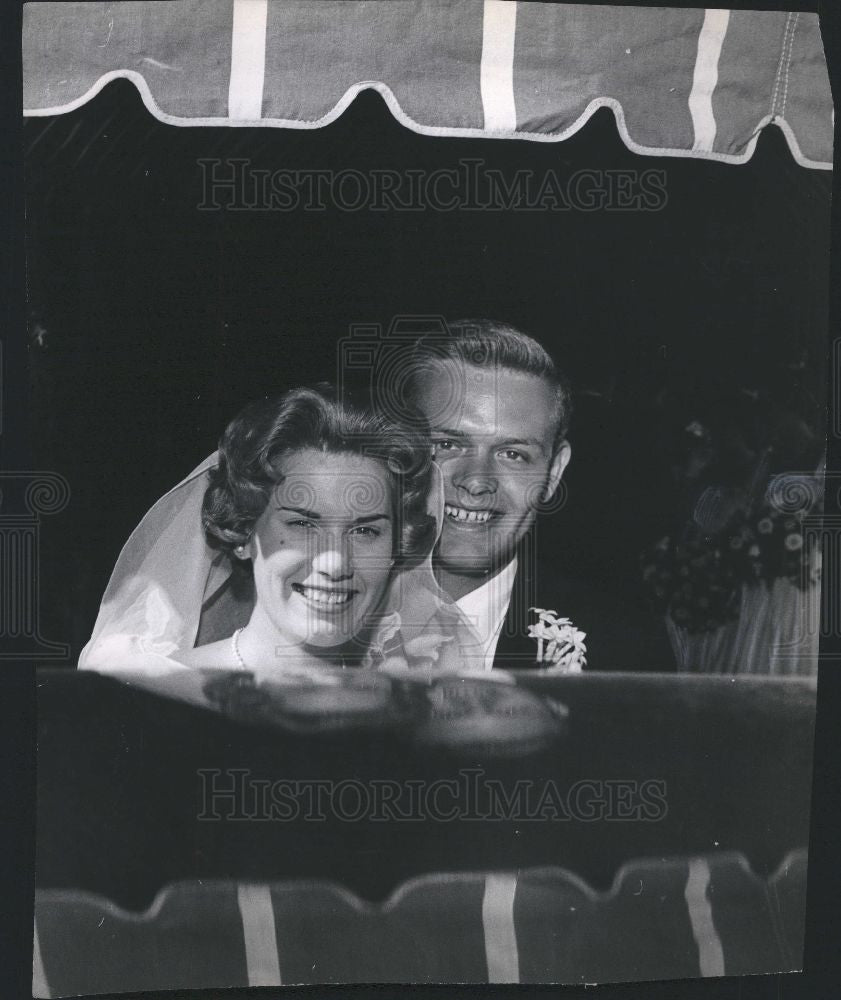1959 Press Photo MR AND MRS RAYMOND BIGGS  CHRIST CHURC - Historic Images