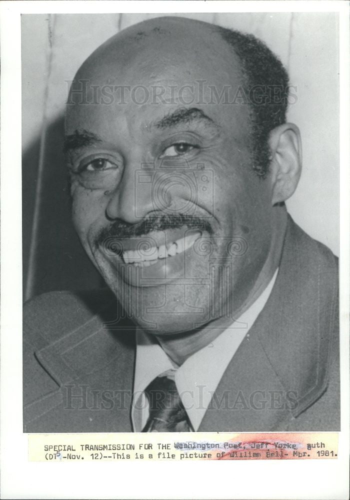 1981 Press Photo William Bell - Historic Images