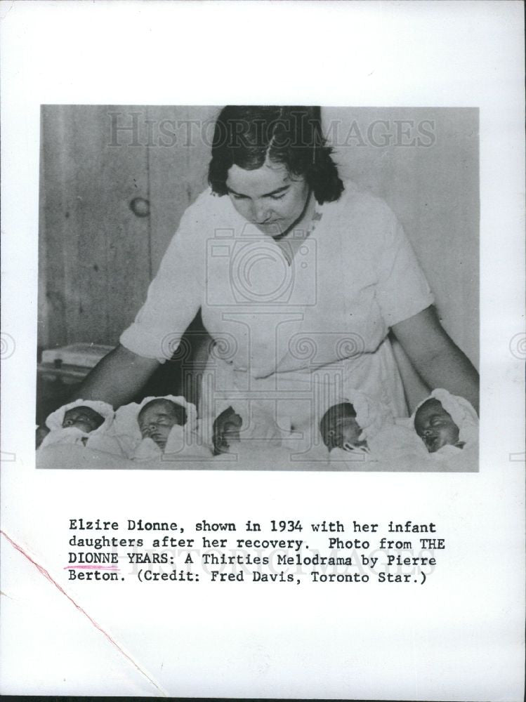 1978 Press Photo Elzire Dionne quintuplets infants - Historic Images