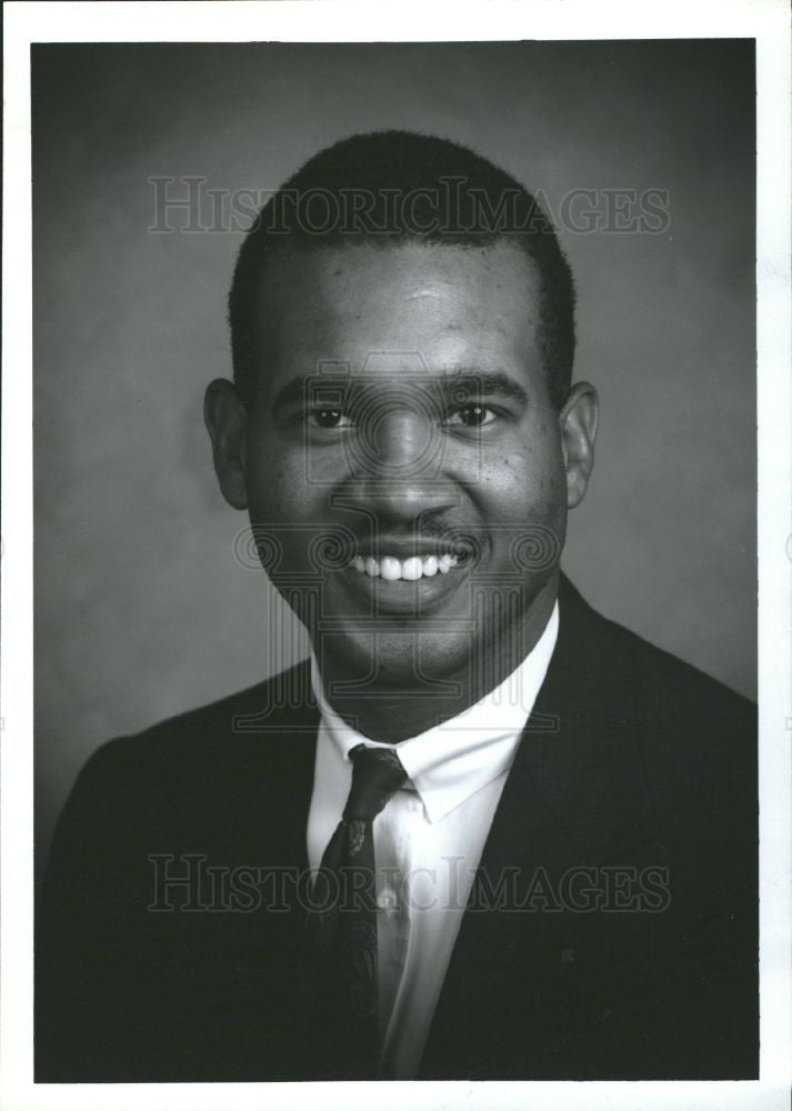 1992 Press Photo Karl Bell NBD Bank president Detroit - Historic Images