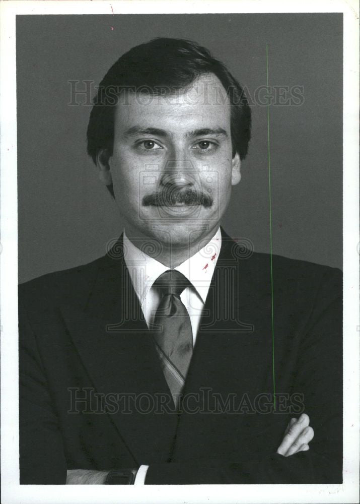 1989 Press Photo Joe Bell WJBK TV news reporter - Historic Images