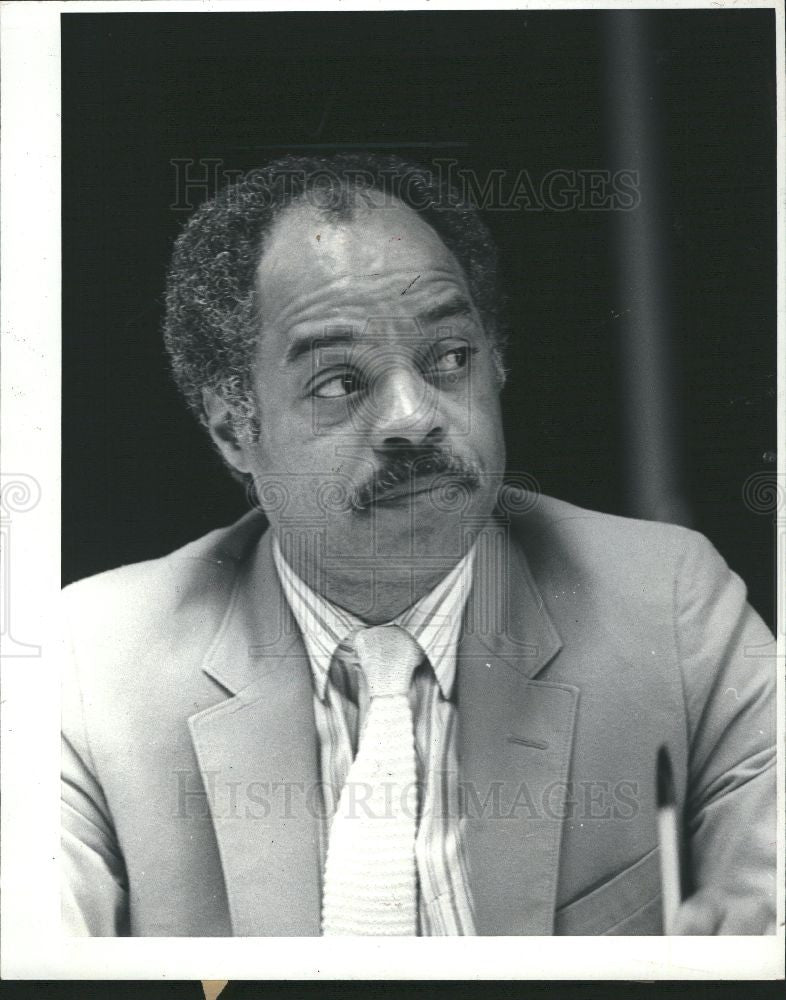 1988 Press Photo George Bell, Detroit school board - Historic Images