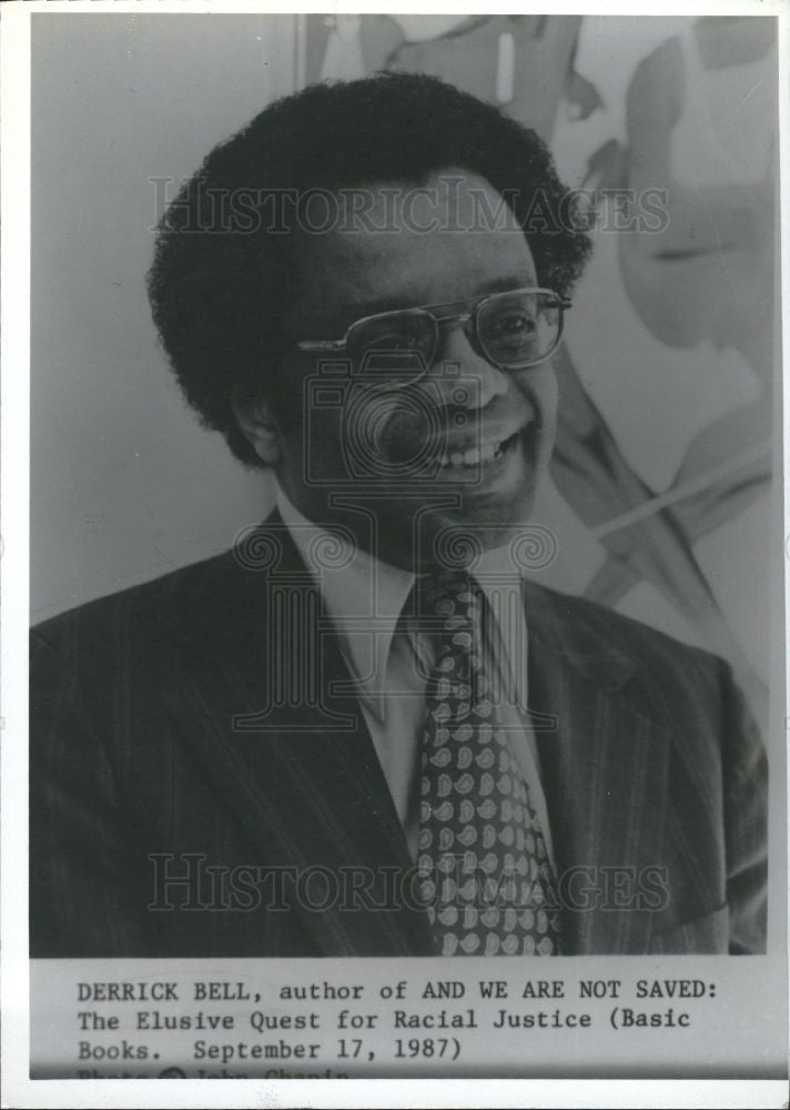 1987 Press Photo DERRICK BELL, author - Historic Images