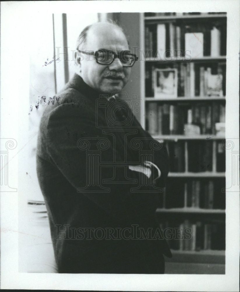 1986 Press Photo Daniel bell  sociologist, writer, - Historic Images