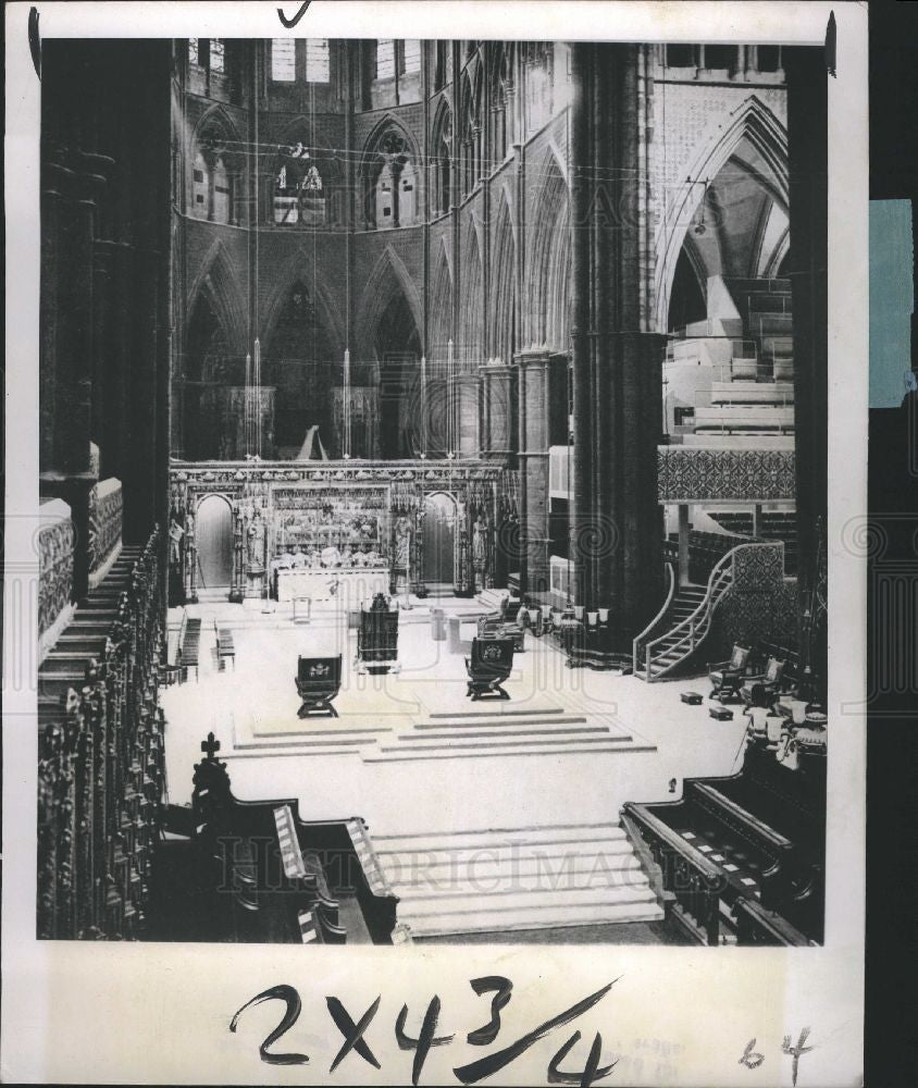 1953 Press Photo Westminster Abbey England - Historic Images