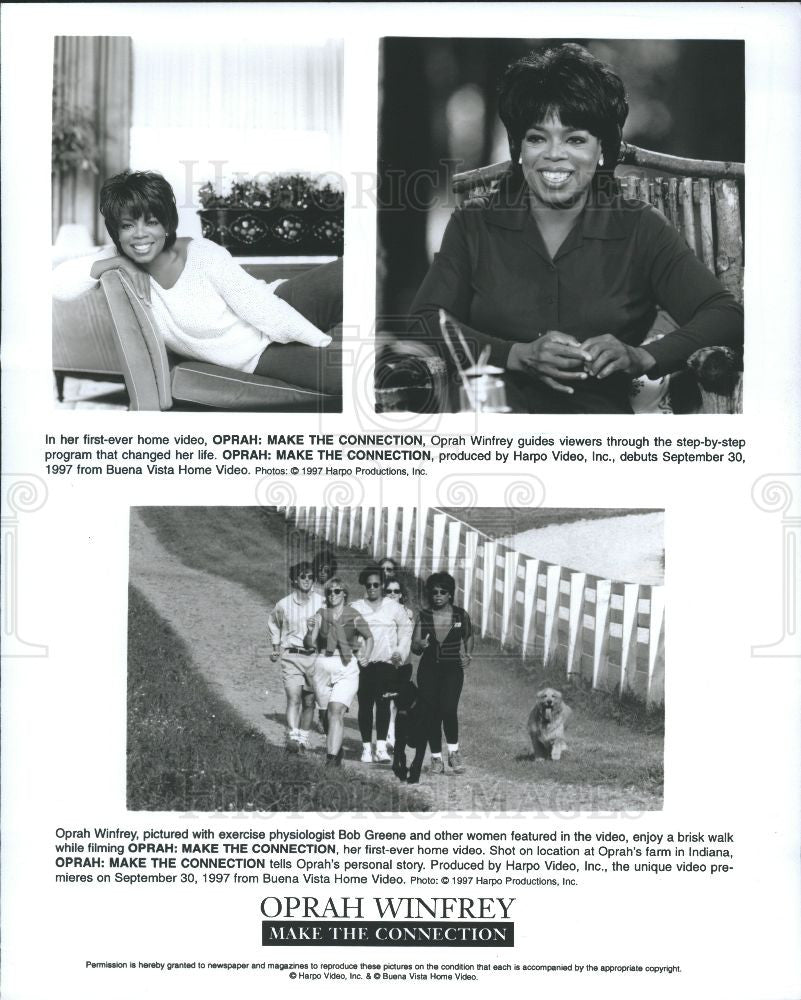 Press Photo Oprah Winfrey Home Video Exercise - Historic Images