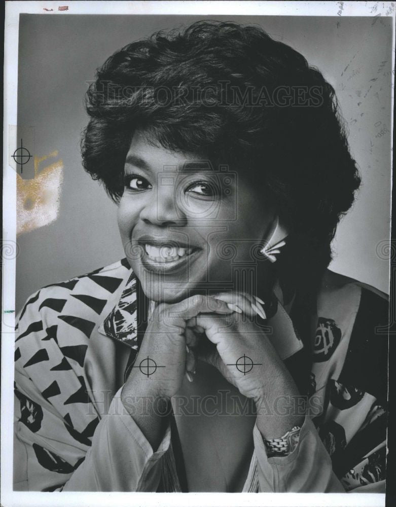 1987 Press Photo Oprah Winfrey television host detroit - Historic Images