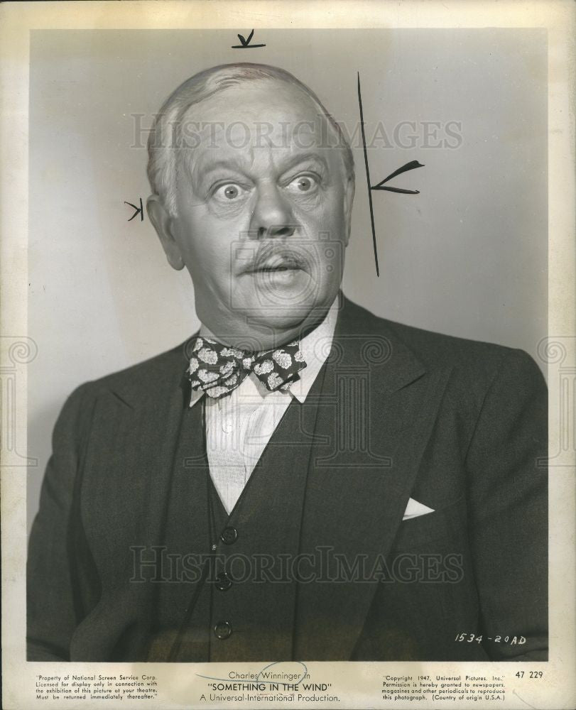 1947 Press Photo Charles Winninger character actor film - Historic Images