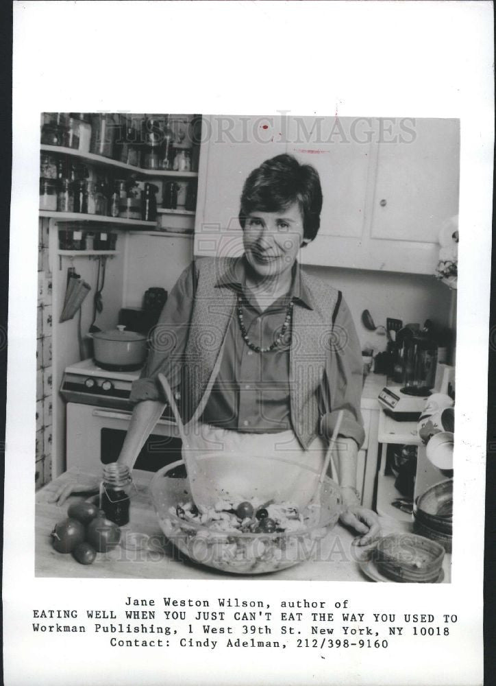 1988 Press Photo Jane Weston Wilson Author - Historic Images
