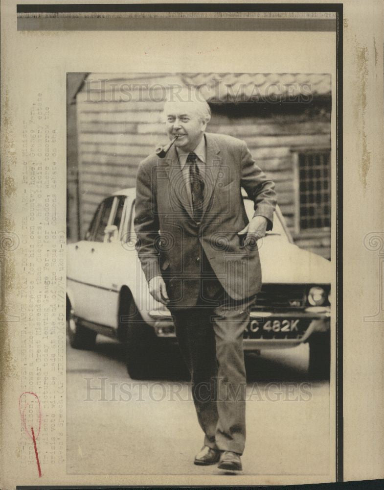 1974 Press Photo Harold Wilson - Historic Images