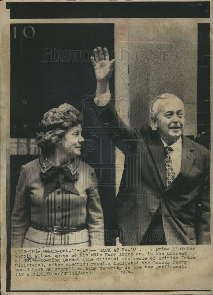 1976 Press Photo Harold Wilson Britain Prime Minister - Historic Images