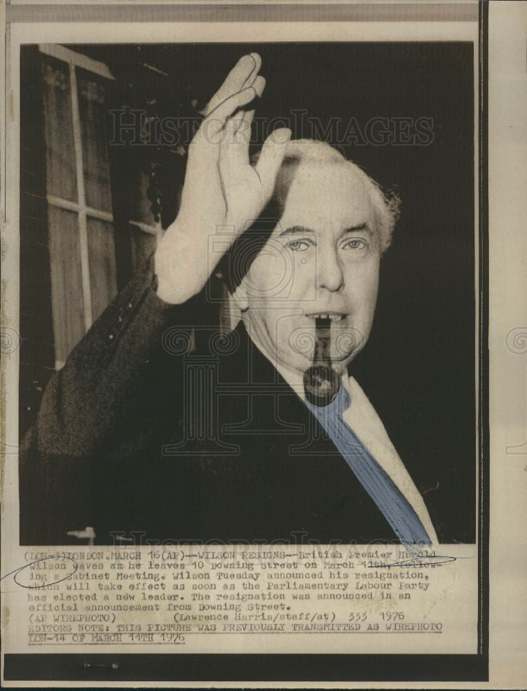 1976 Press Photo Harold Wilson,britain,parliament,1976 - Historic Images