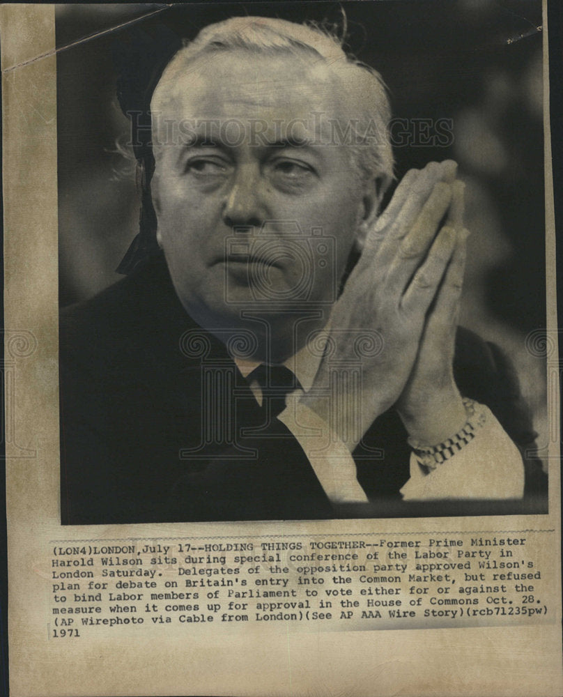 1971 Harold Wilson Labor Party London-Historic Images