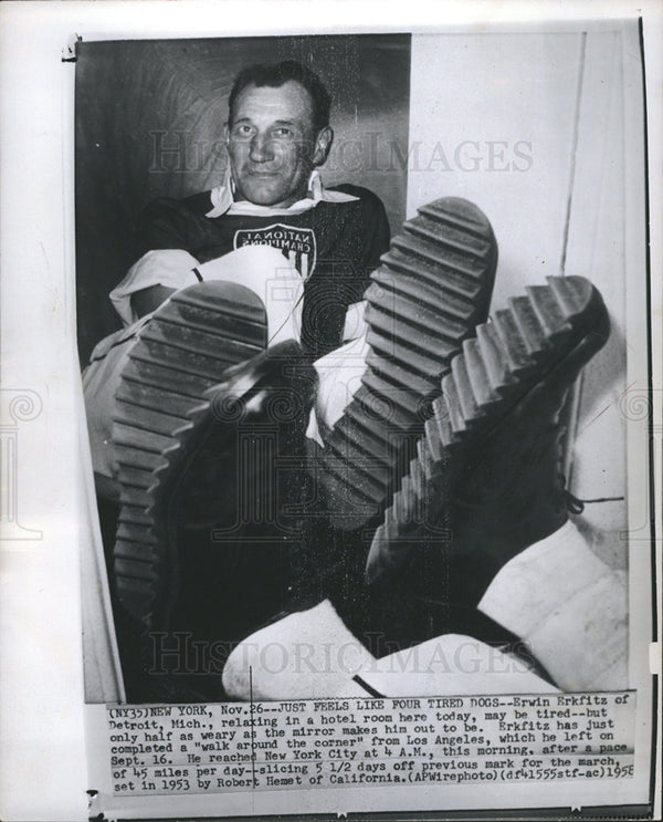 1958 Erwin Erkfitz cross-country walker - Historic Images