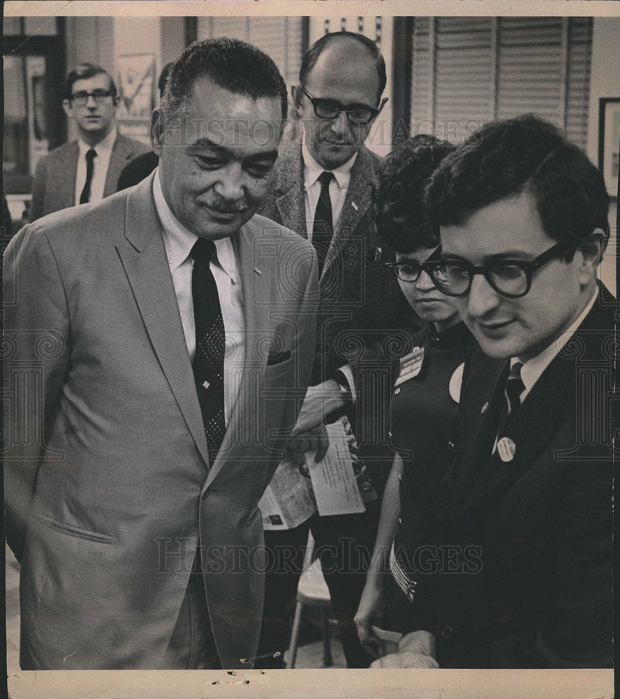 1972 COLEMAN YOUNG watching returns roll-Historic Images