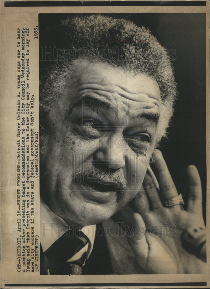 1975 Coleman Alexander Young - Mayor-Historic Images