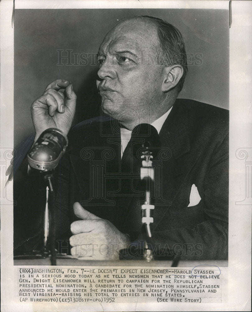 1952 Harold E. Stassen Republican politics-Historic Images