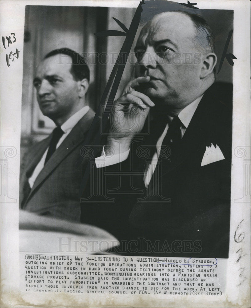 1955 Harold E. Stassen Leonard Saccio-Historic Images