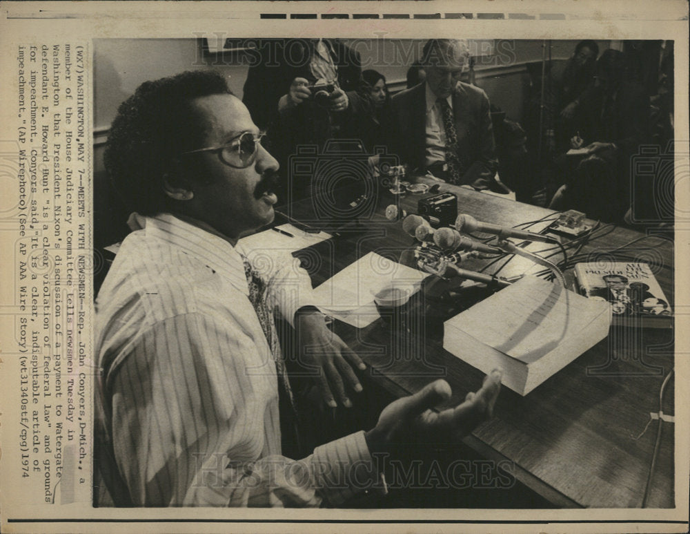 1974 John Conyers Rep D-Mich Washington-Historic Images