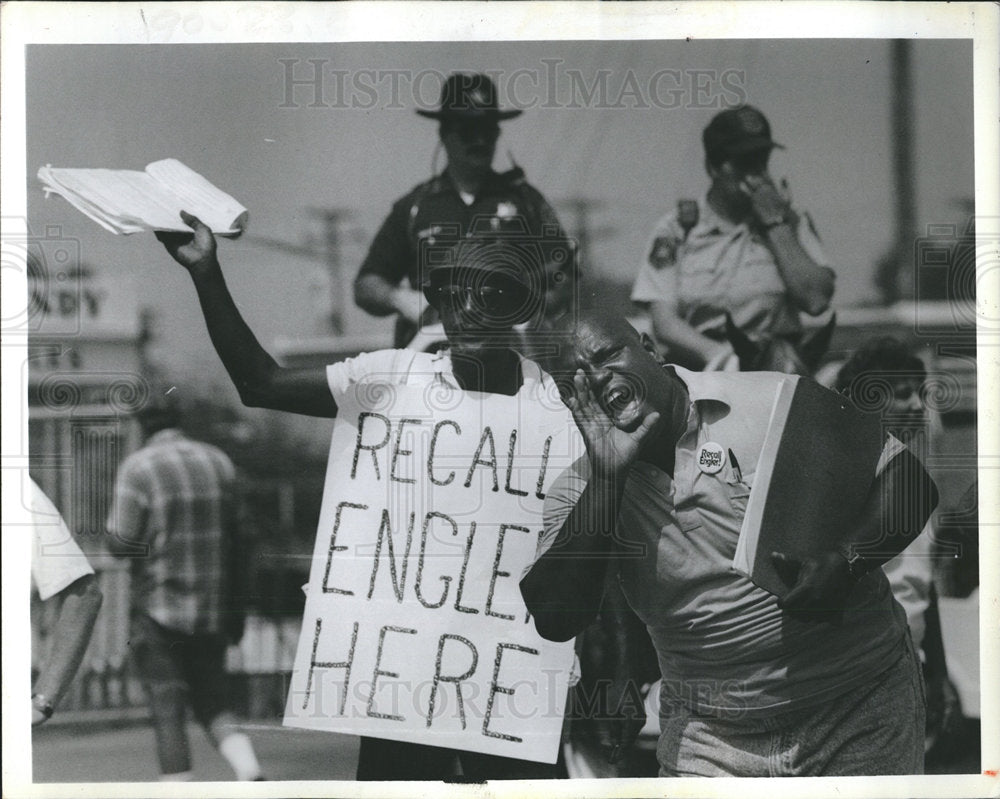 1991 Tyrone Smith Tony Matthews Protest Detroit-Historic Images