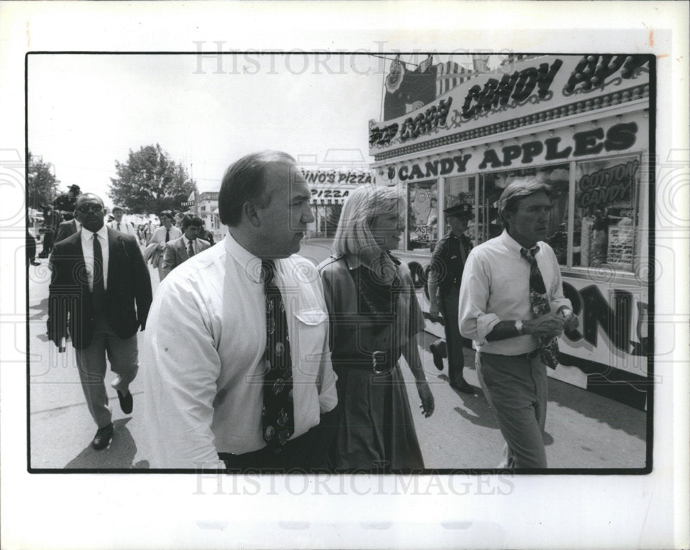 1991 Governor Engler Michelle Detroit-Historic Images