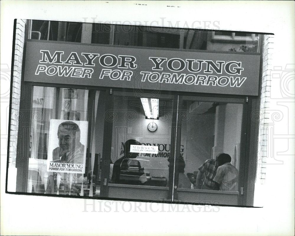 1985 Coleman Young Detroit Mayor Campaign-Historic Images