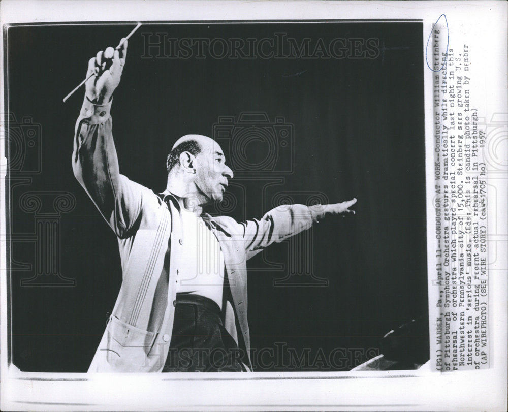 1958 William Steinberg American conductor-Historic Images