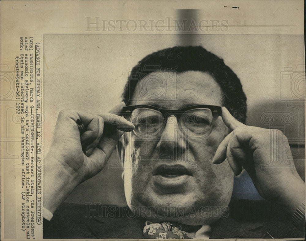 1972 Herbert Stein economic economist-Historic Images