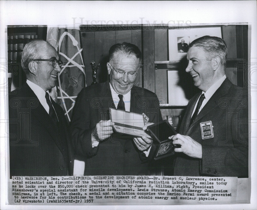 1957 Ernest C. Lawrence nuclear physicist-Historic Images