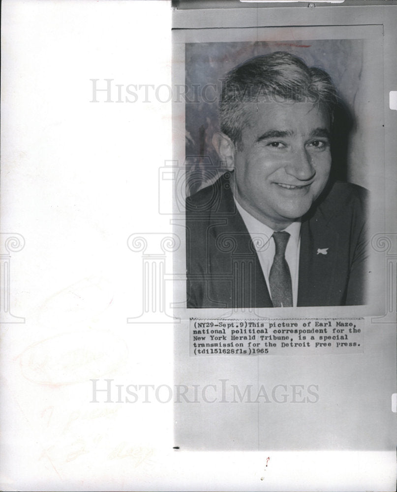 1965 Earl Mazo, correspondent, journalist-Historic Images