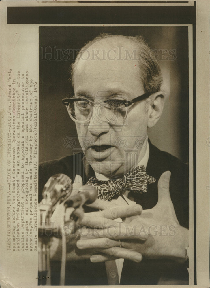 1976 Gen. Edward Devi Washington CIA FBI - dfpb11039 - Historic Images