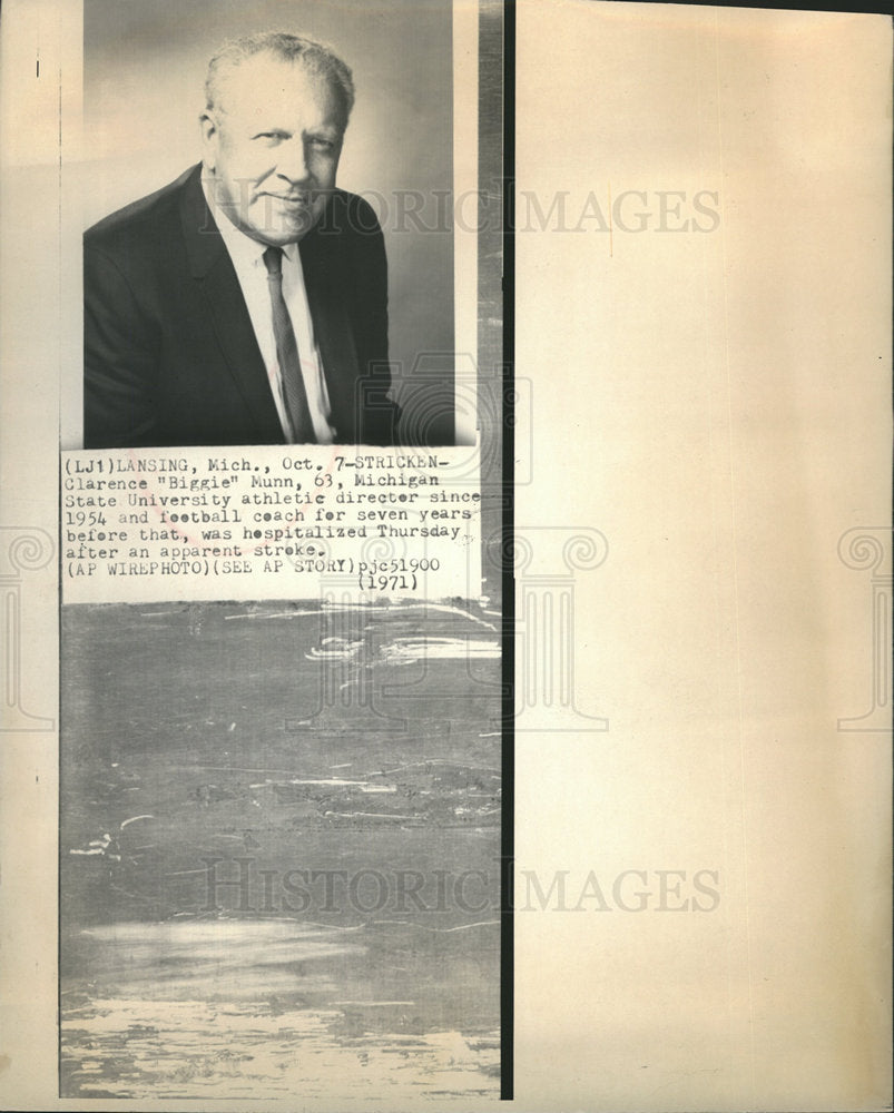 1971 Clarence Biggie Munn Michigan State - dfpb11541 - Historic Images